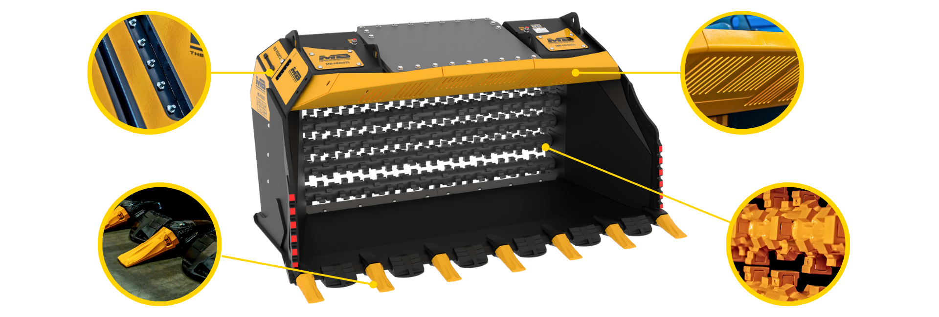 MB-HDS533 heavy-duty shafts screener designed for processing large volumes of material on US road and pipeline jobs.