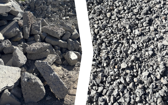 The skid steer attachment that turns concrete waste into cash